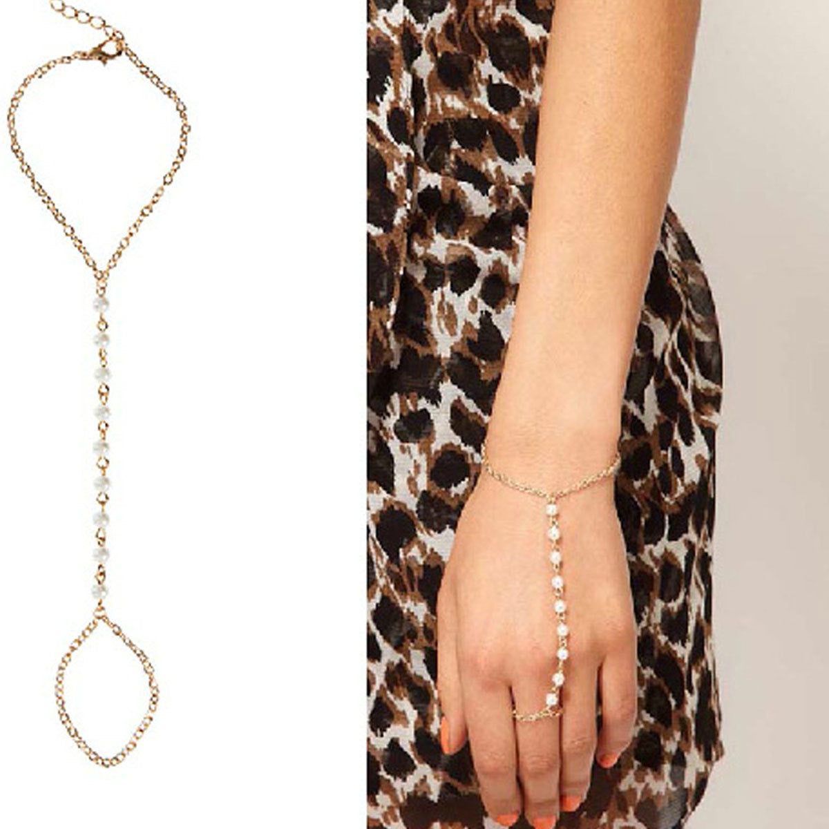 Hand-Strung Pearl Bracelet for Women Adjustable Beaded Pearl Link Bracelet Elegant Minimalist Jewelry Gift