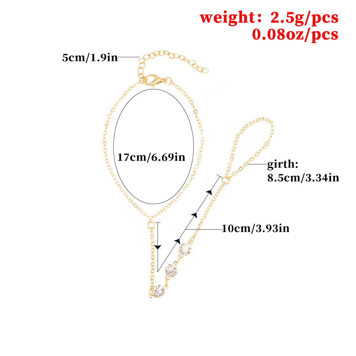 Women's Fashion Streetwear Letter Number Word Link Bracelet with Rhinestones Trendy Alloy Hand Jewelry