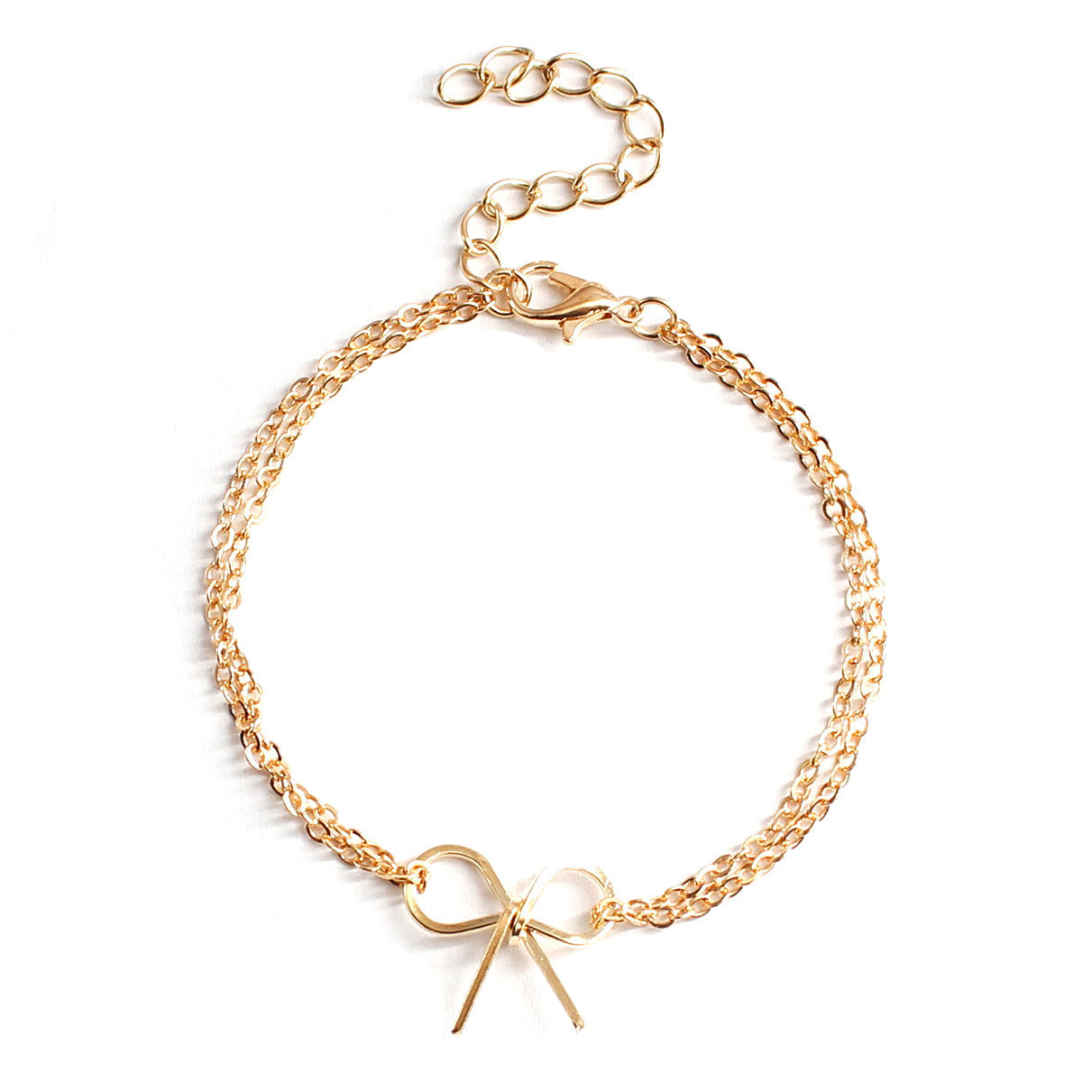 Butterfly Bow Bracelet for Women Alloy Geometric Minimalist Fashion Elegant Hand Jewelry