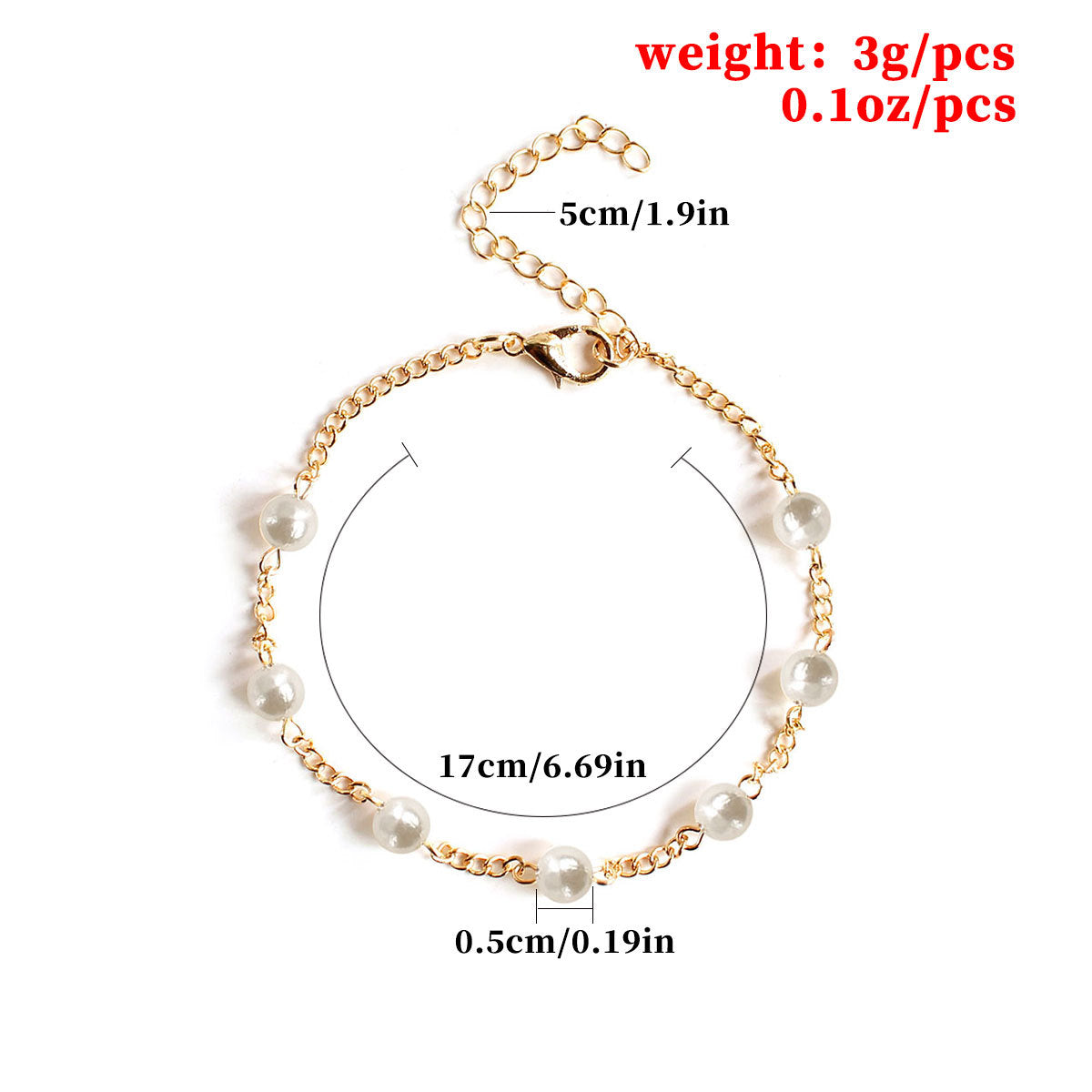 Geometric Pearl Bracelet for Women Alloy Minimalist Hand Jewelry Simple Affordable Fashion Accessory