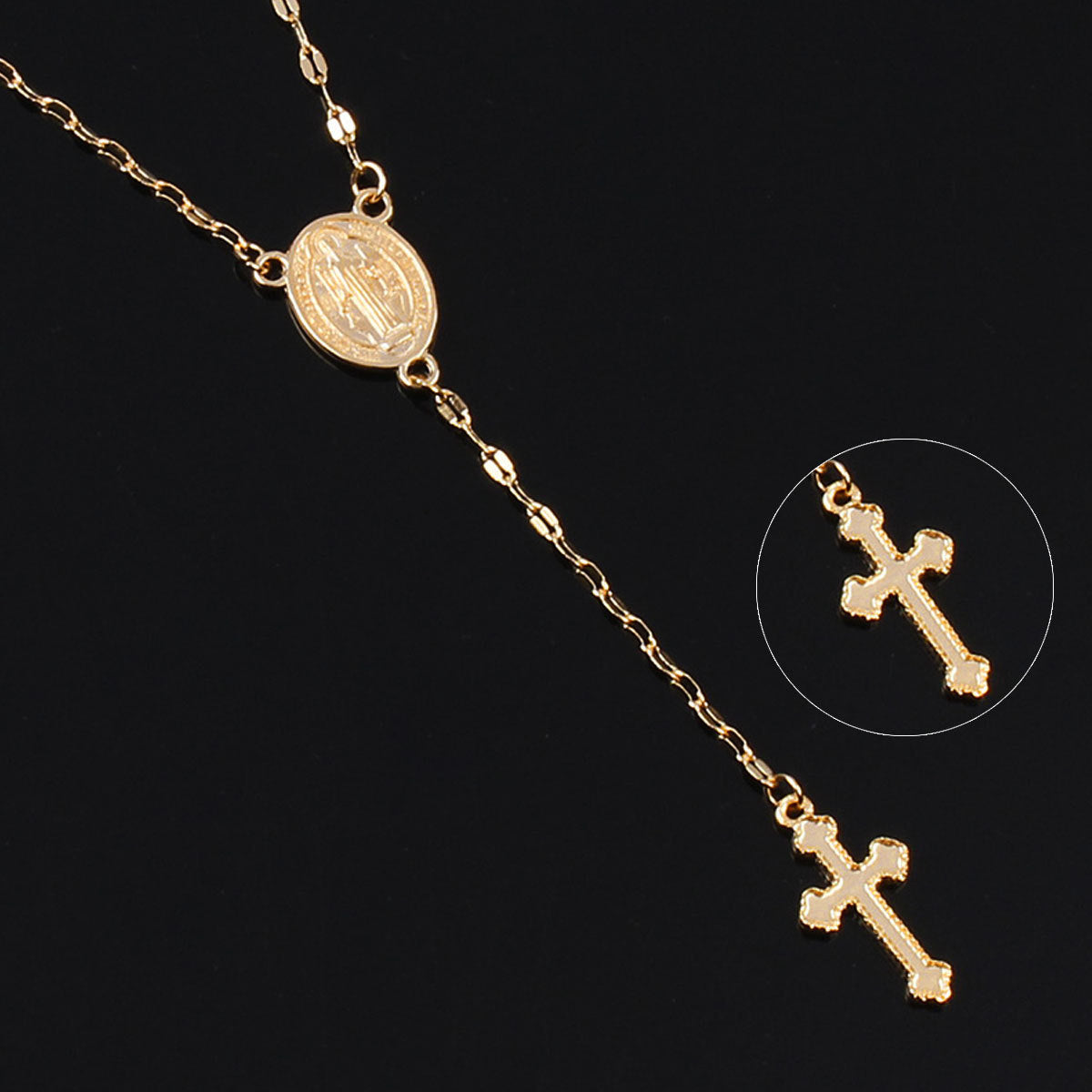 Sweet Fresh Plated Alloy Cross Necklace