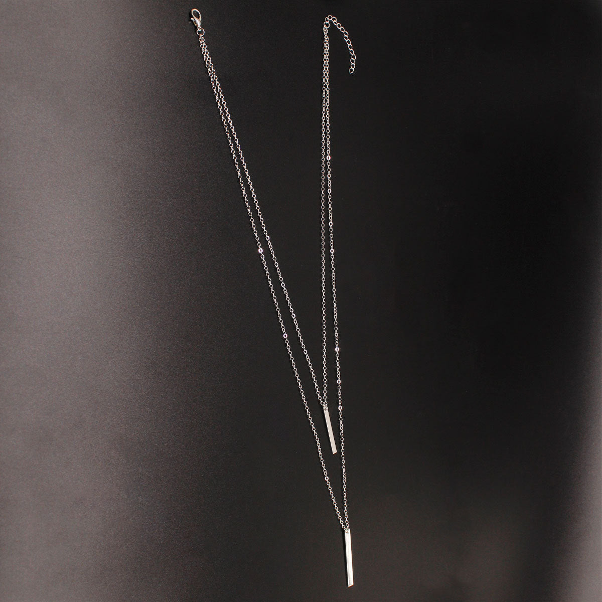 Minimalist Fashion Alloy Geometric Long Bar Necklace for Women