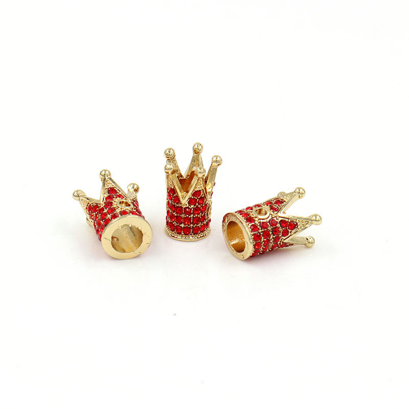 Minimalist Alloy Rhinestone Crown Charm Bar for DIY Jewelry Making