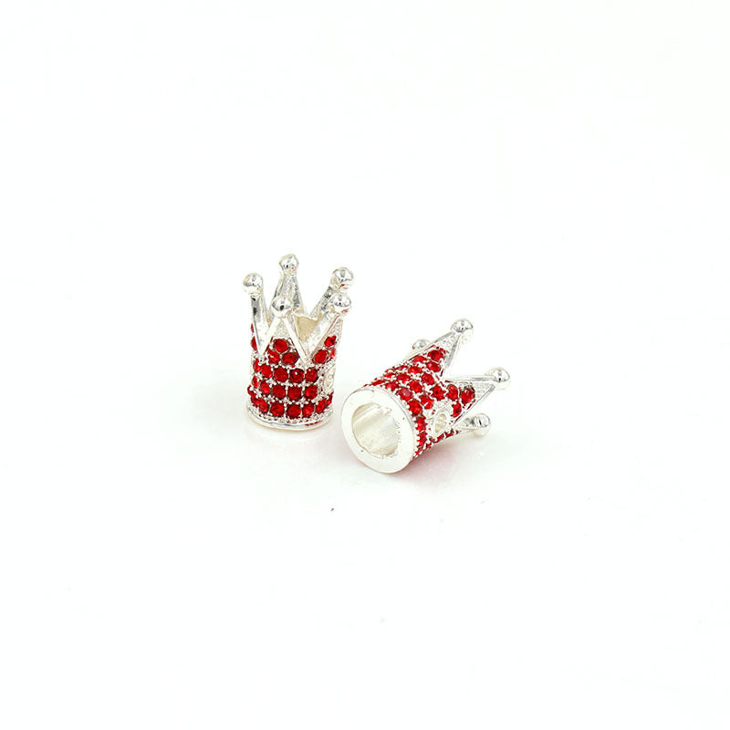 Minimalist Alloy Rhinestone Crown Charm Bar for DIY Jewelry Making