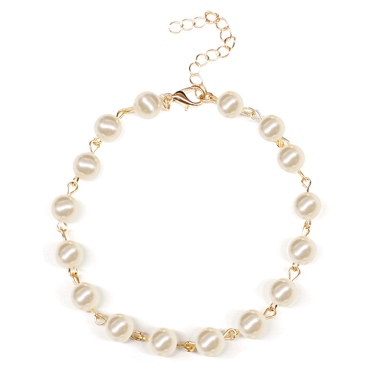 Tobillera de perlas hecha a mano para mujer, estilo occidental, moda, tobillera de playa, joyería minimalista para pies