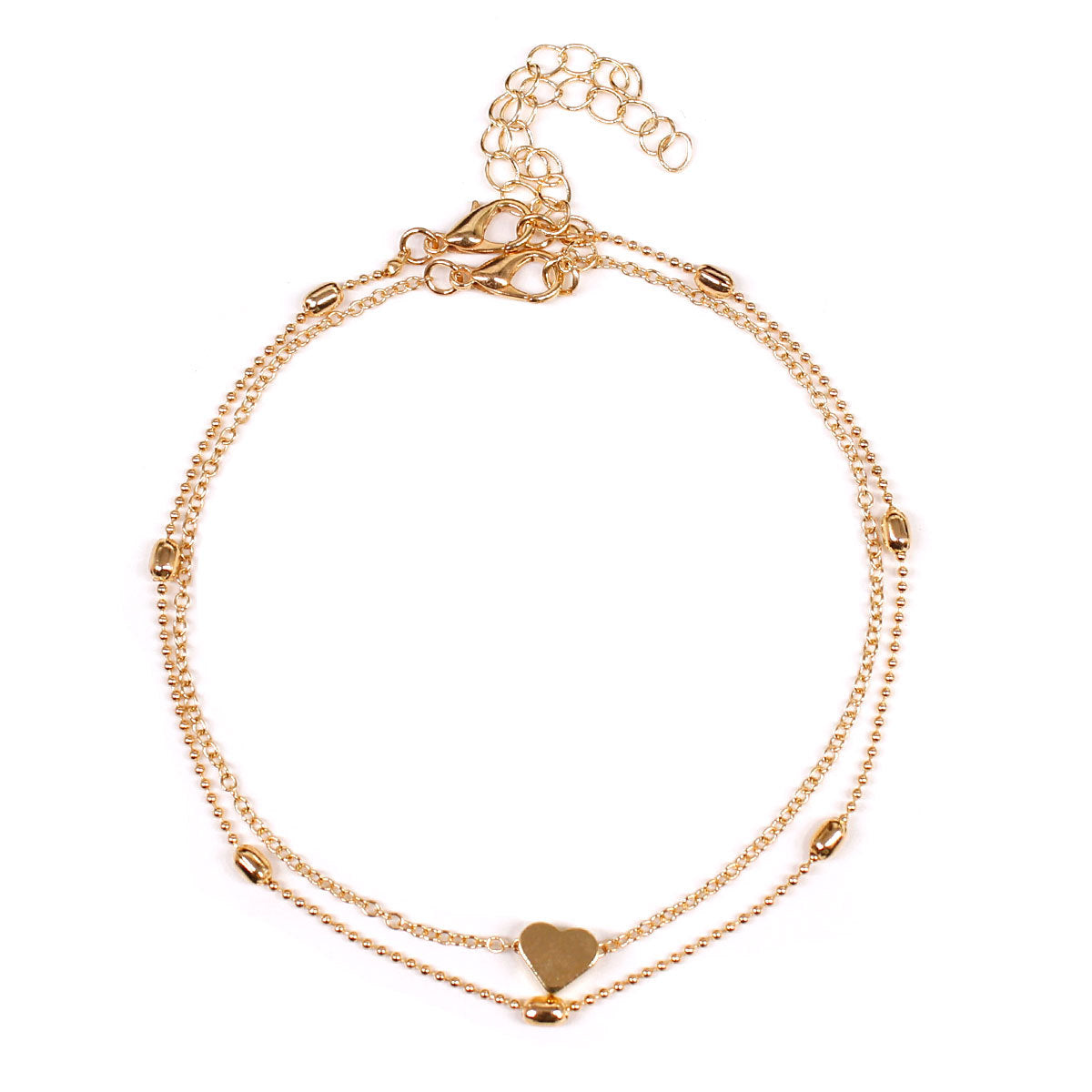 Summer Beach Heart-Shaped Anklet Alloy Women's Foot Jewelry