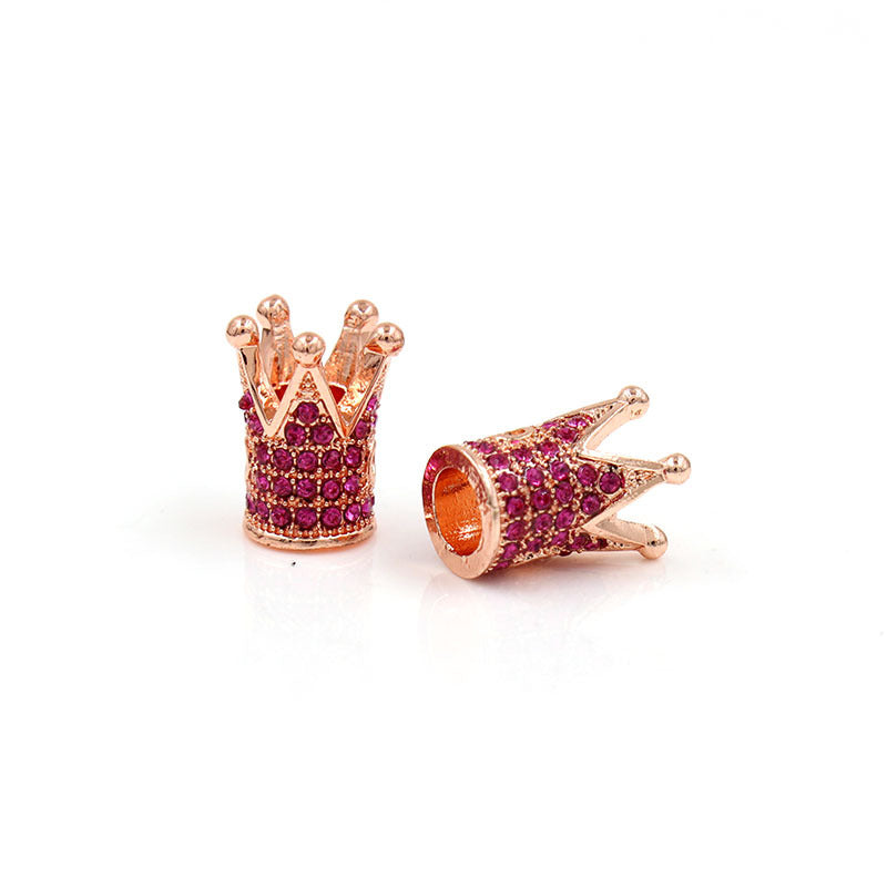 Minimalist Alloy Rhinestone Crown Charm Bar for DIY Jewelry Making