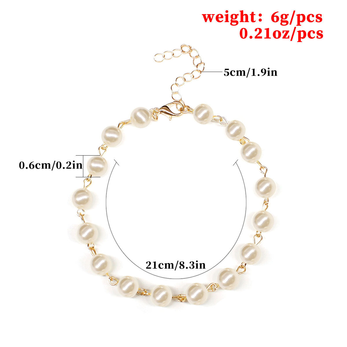 Tobillera de perlas hecha a mano para mujer, estilo occidental, moda, tobillera de playa, joyería minimalista para pies