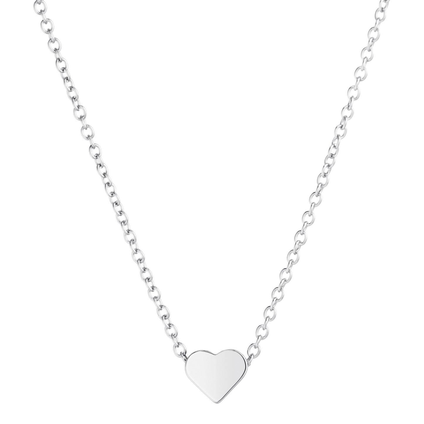 Minimalist Heart Pendant Necklace for Women Short Clavicle Chain Alloy Cross Link Necklace