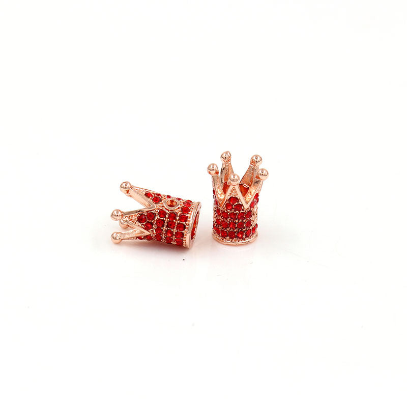Minimalist Alloy Rhinestone Crown Charm Bar for DIY Jewelry Making