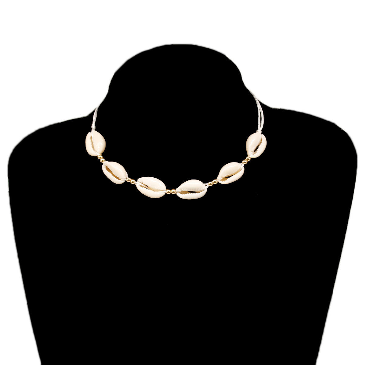 Minimalist Shell Beaded Necklace for Women Cross Chain Clavicle Necklace