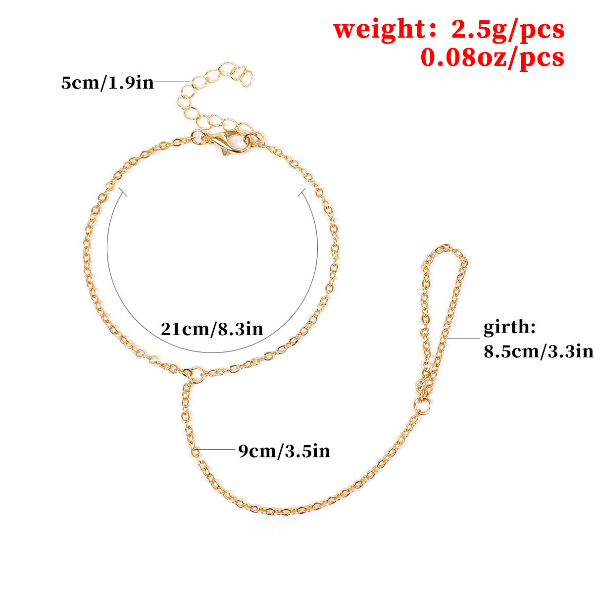 Women's Geometric Vintage Minimalist Gold Tone Anklet Fashion Beach Jewelry