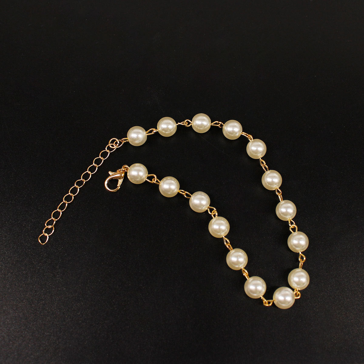 Tobillera de perlas hecha a mano para mujer, estilo occidental, moda, tobillera de playa, joyería minimalista para pies
