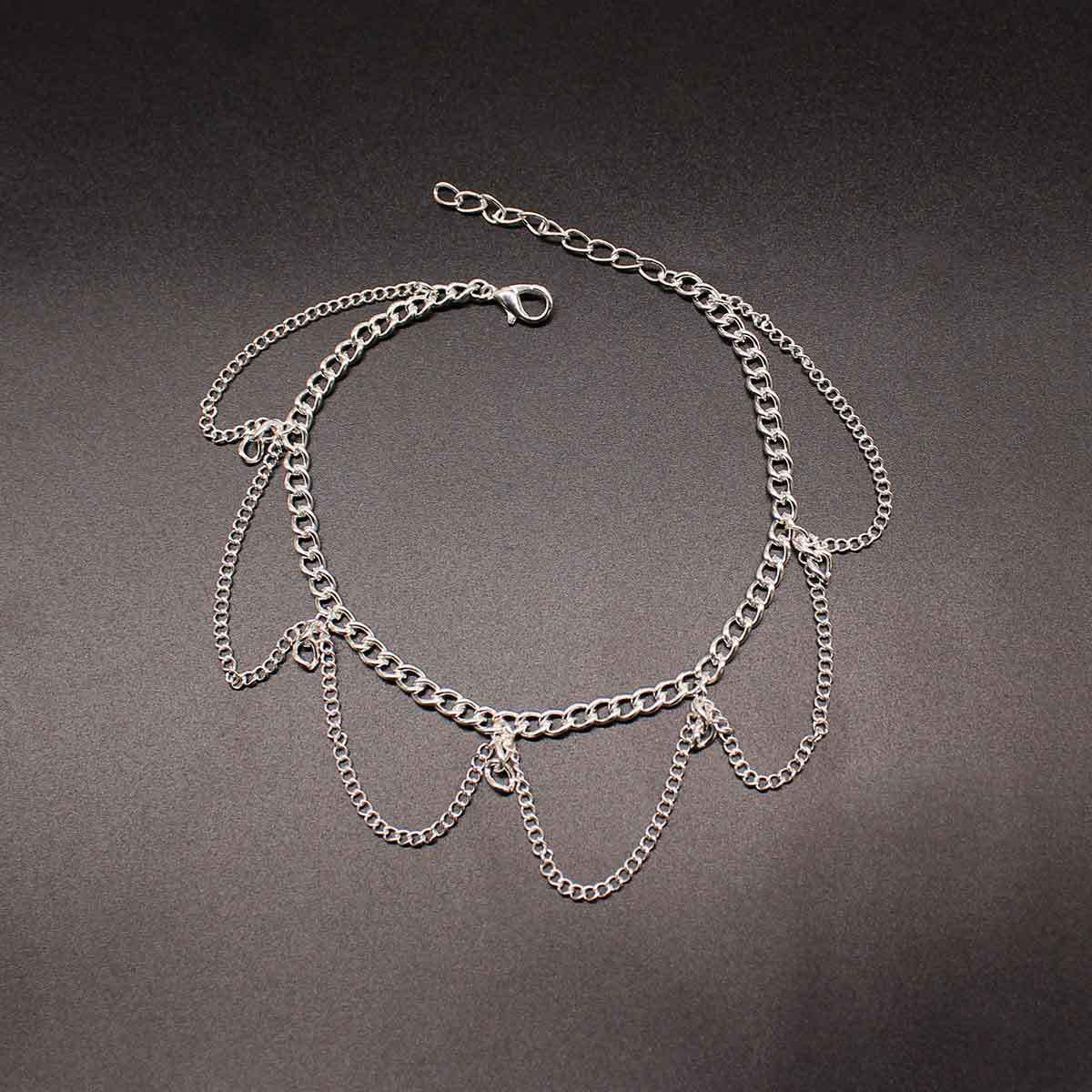 Women's Geometric Western Style Anklet Alloy Foot Chain Minimalist Fashion Accessory