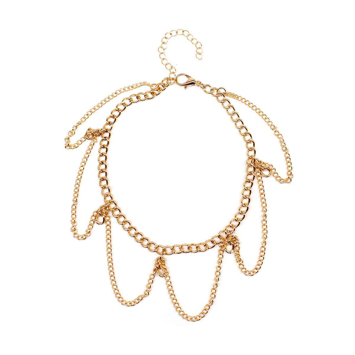 Women's Geometric Western Style Anklet Alloy Foot Chain Minimalist Fashion Accessory