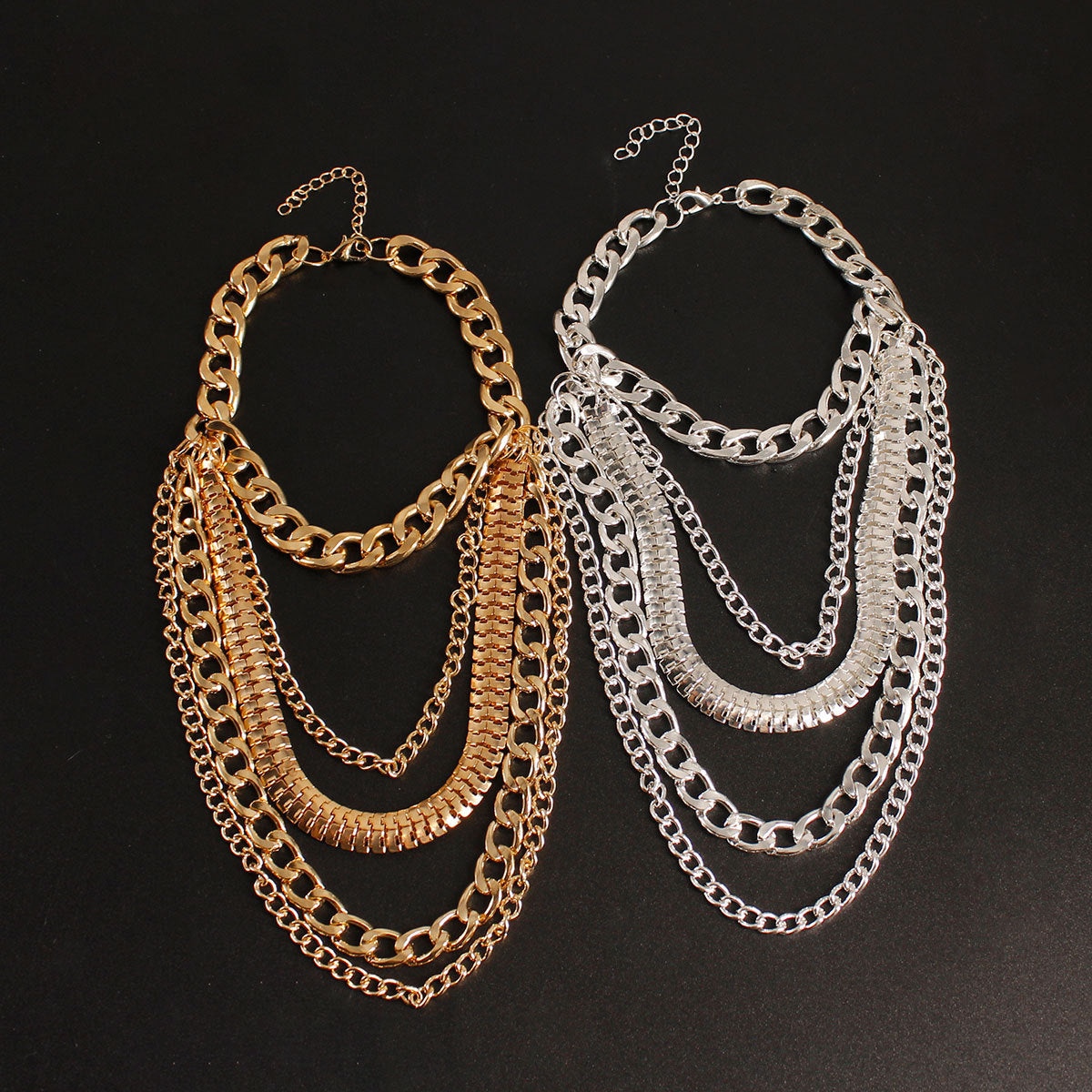 Punk Geometric Anklet Chain for Women
