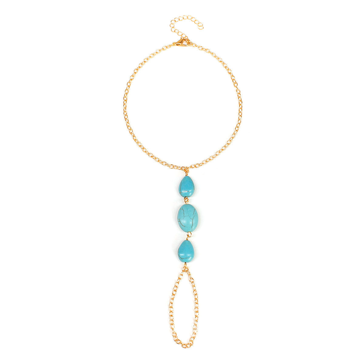 Alloy Teardrop Vintage Anklet
