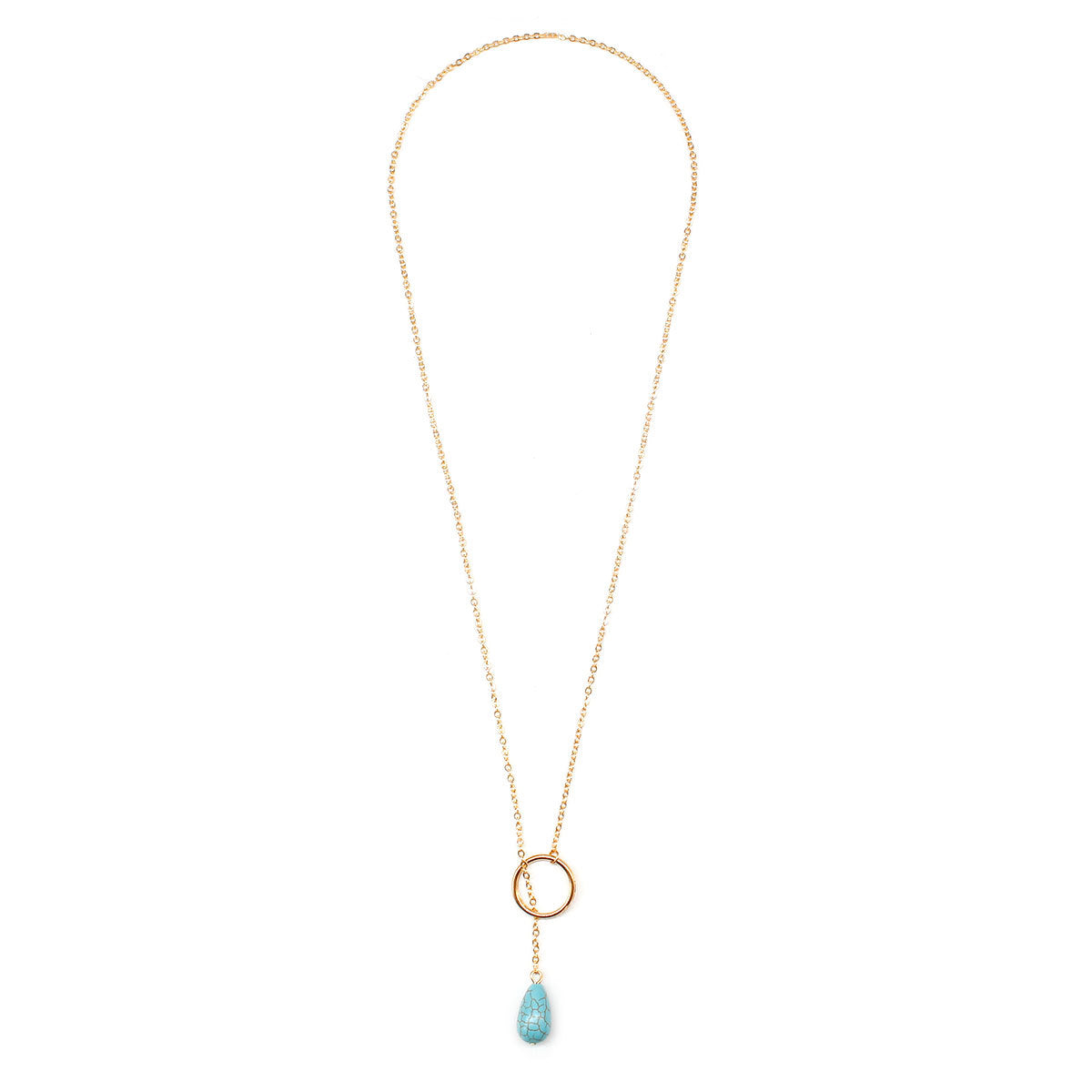 Minimalist Geometric Alloy Cross Chain Necklace for Women with Mother of Pearl Inlay
