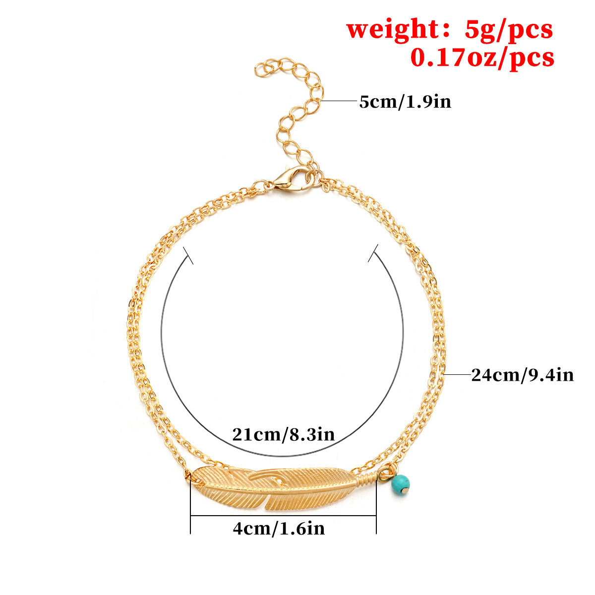 Vintage Western Women's Leaf Anklet Alloy Foot Chain for Beach Vacation Travel Accessories