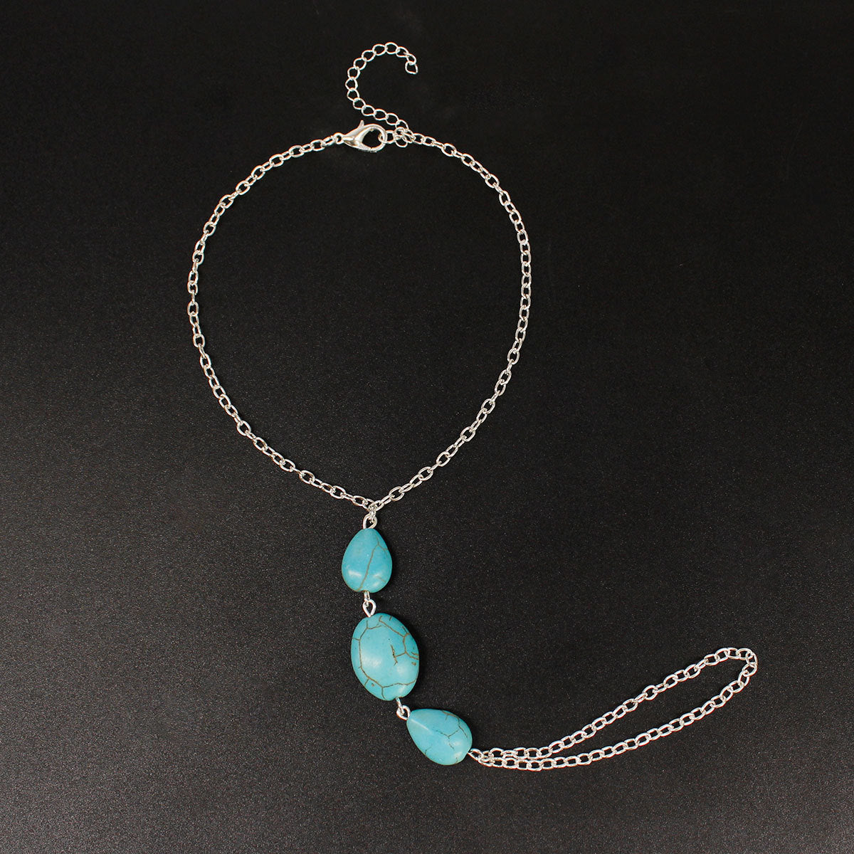 Alloy Teardrop Vintage Anklet