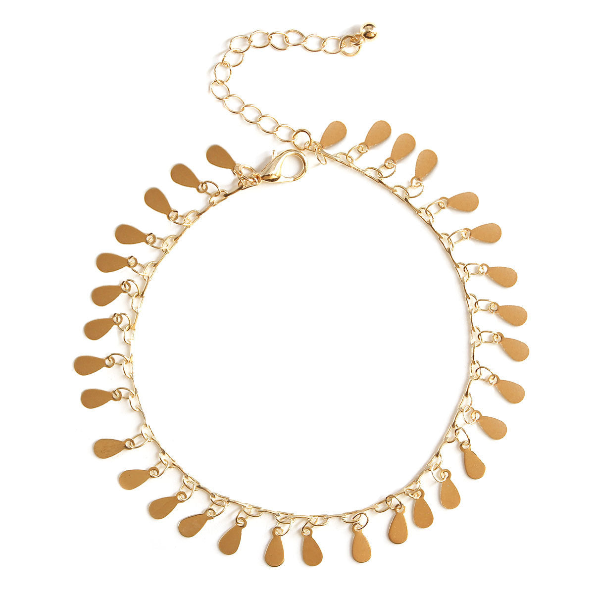 Women's Droplet-Shaped Copper Anklet