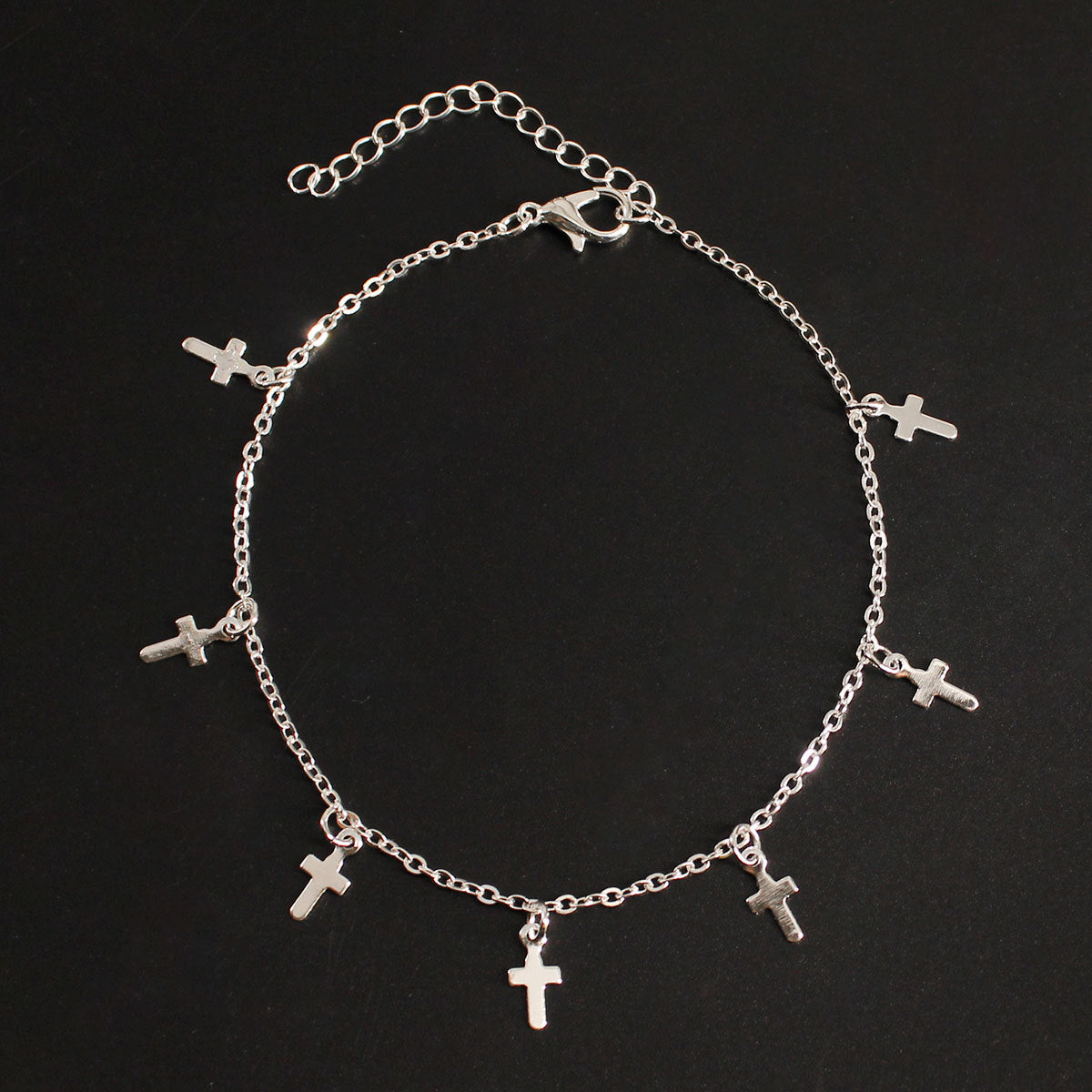 Cross Iron Anklet for Women
