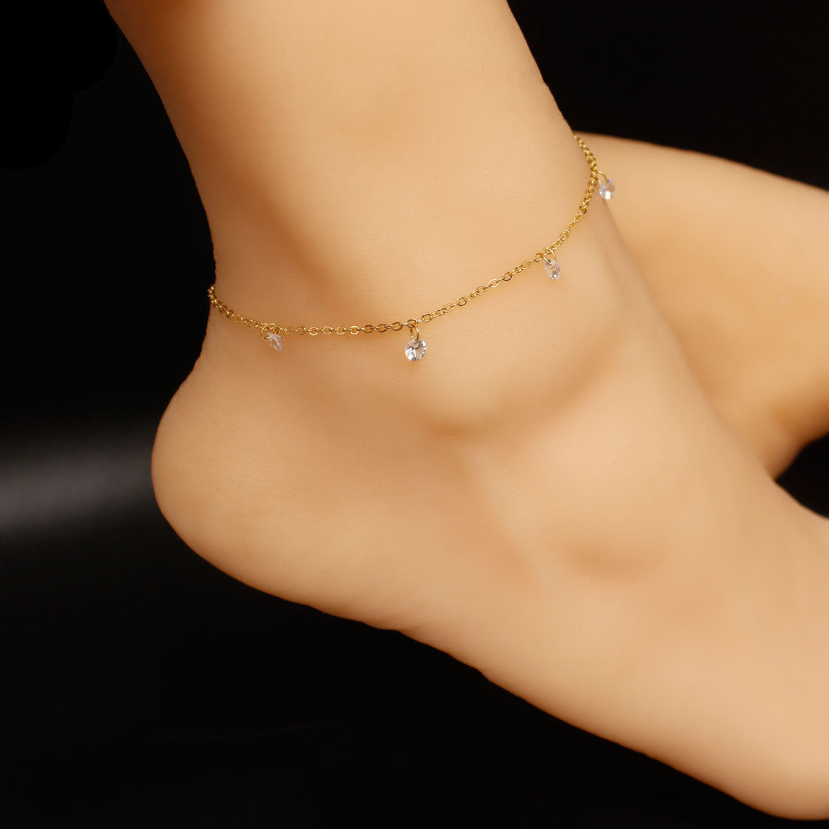 Bohemian Minimalist Geometric Alloy Anklet for Women