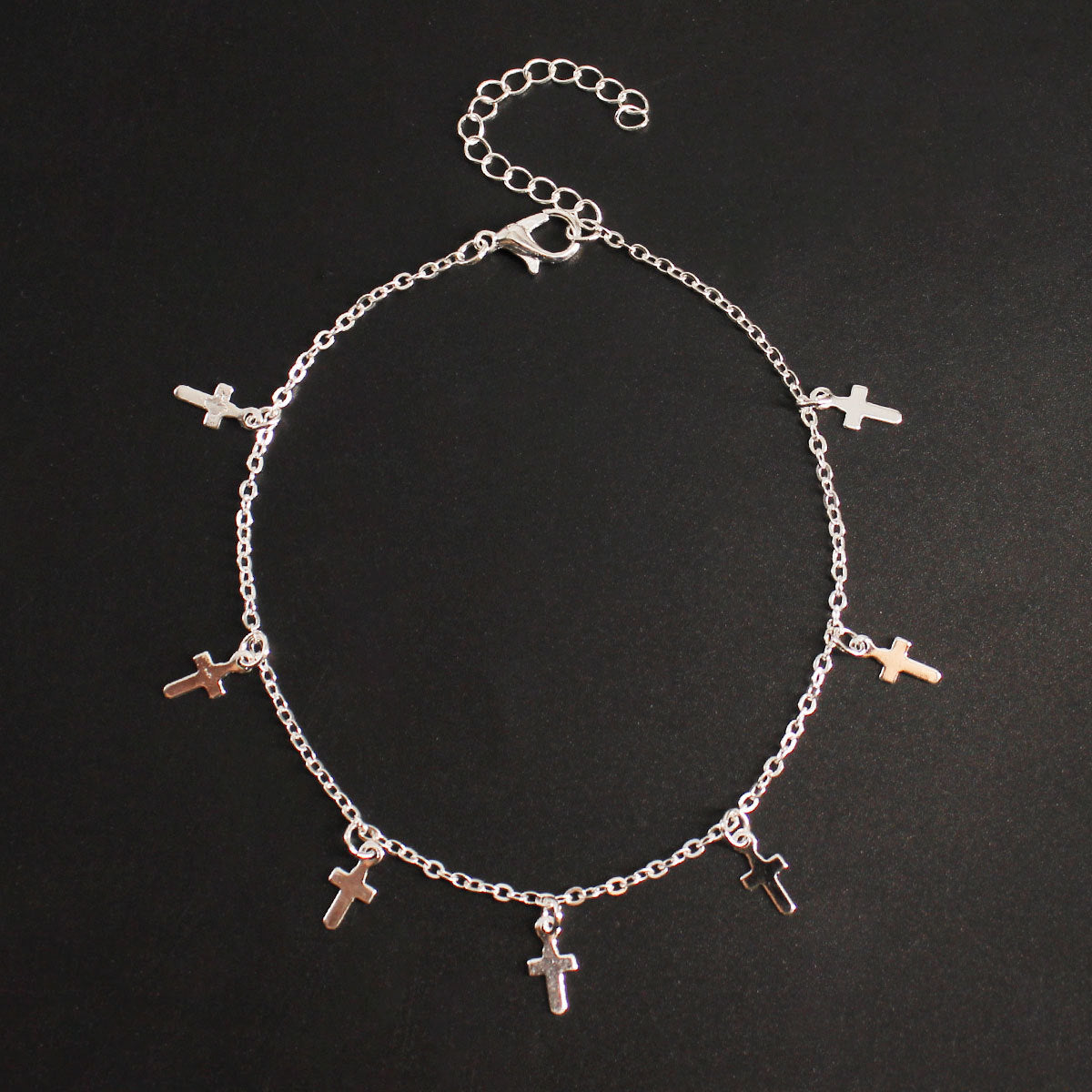 Cross Iron Anklet for Women