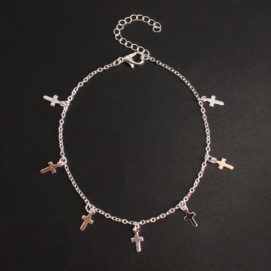Cross Iron Anklet for Women