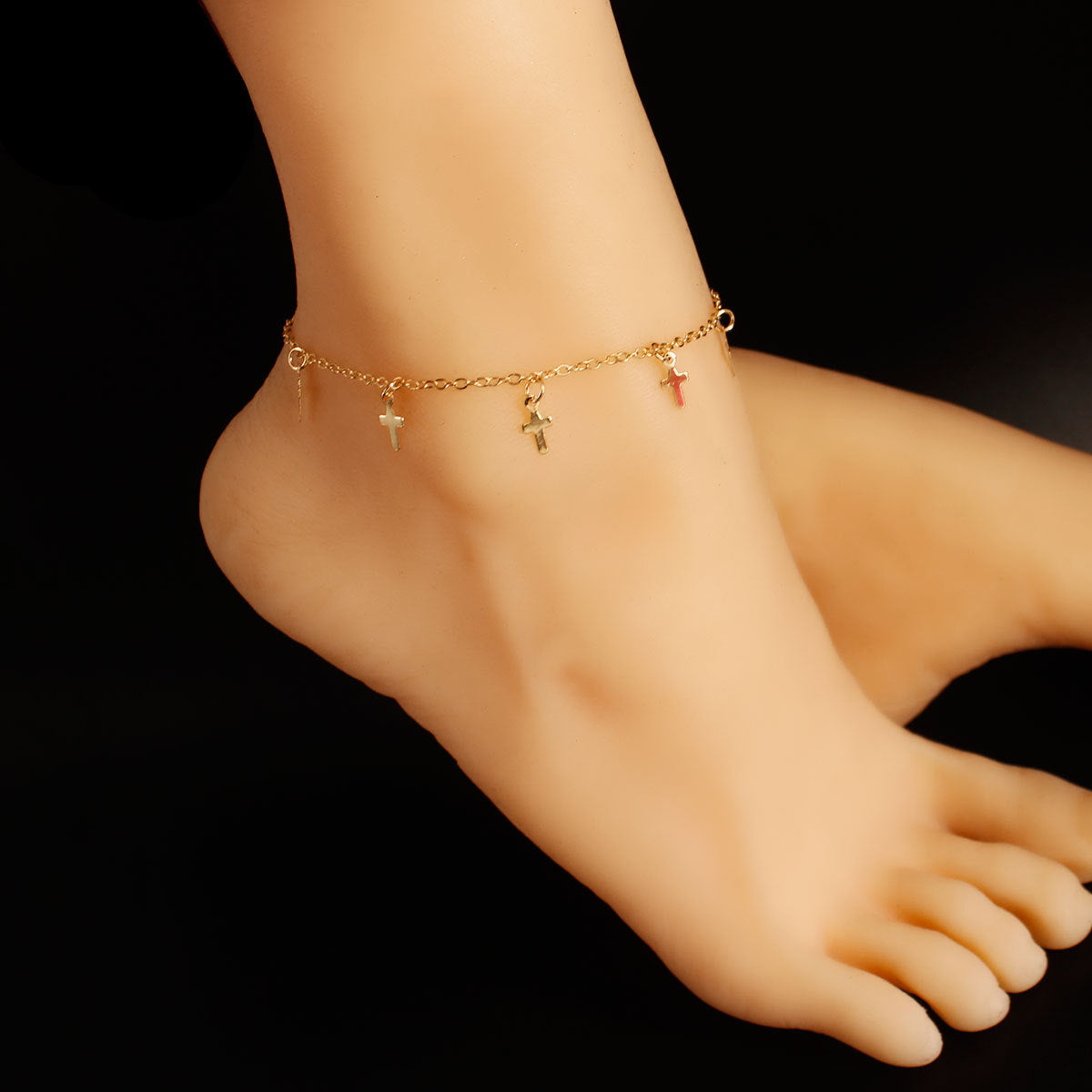 Cross Iron Anklet for Women