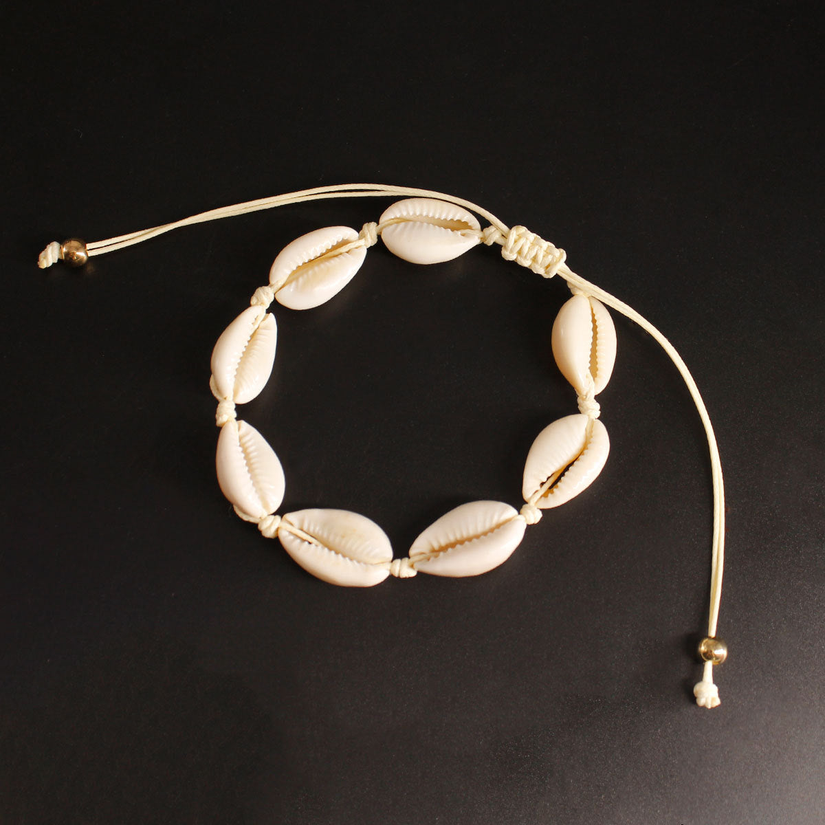 Bohemian Shell Anklet for Women Handwoven Beach Foot Jewelry