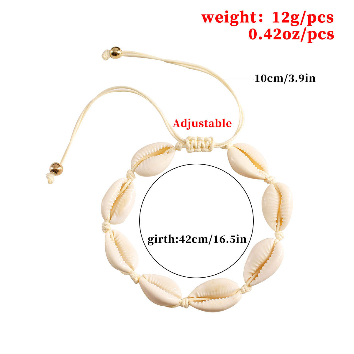 Bohemian Shell Anklet for Women Handwoven Beach Foot Jewelry