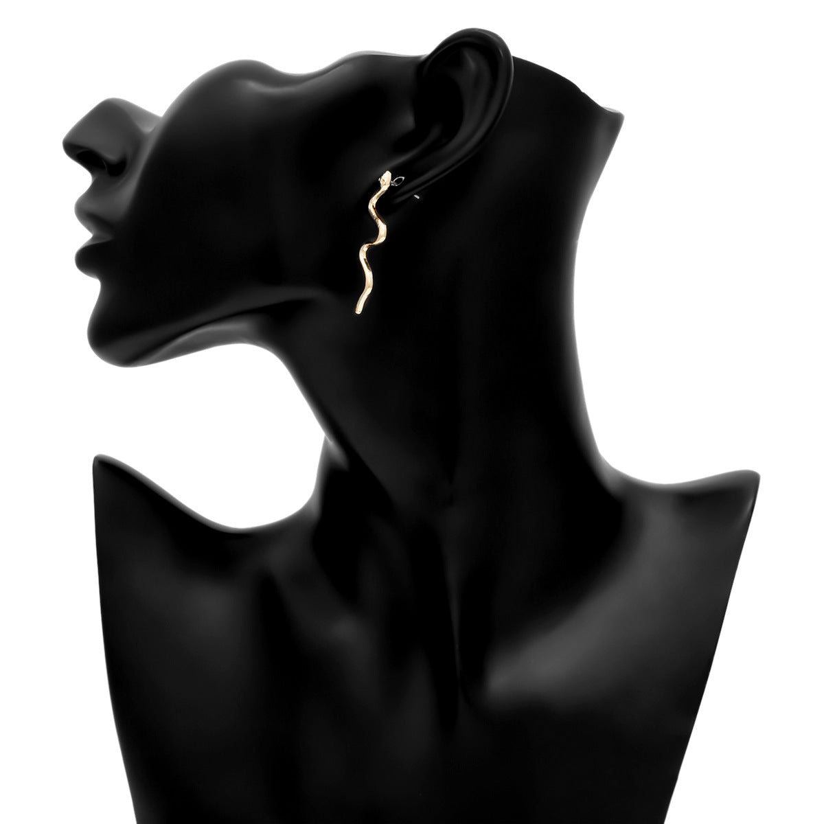 Pendientes de serpiente geométricos de aleación chapada Punk Minimalista para mujer