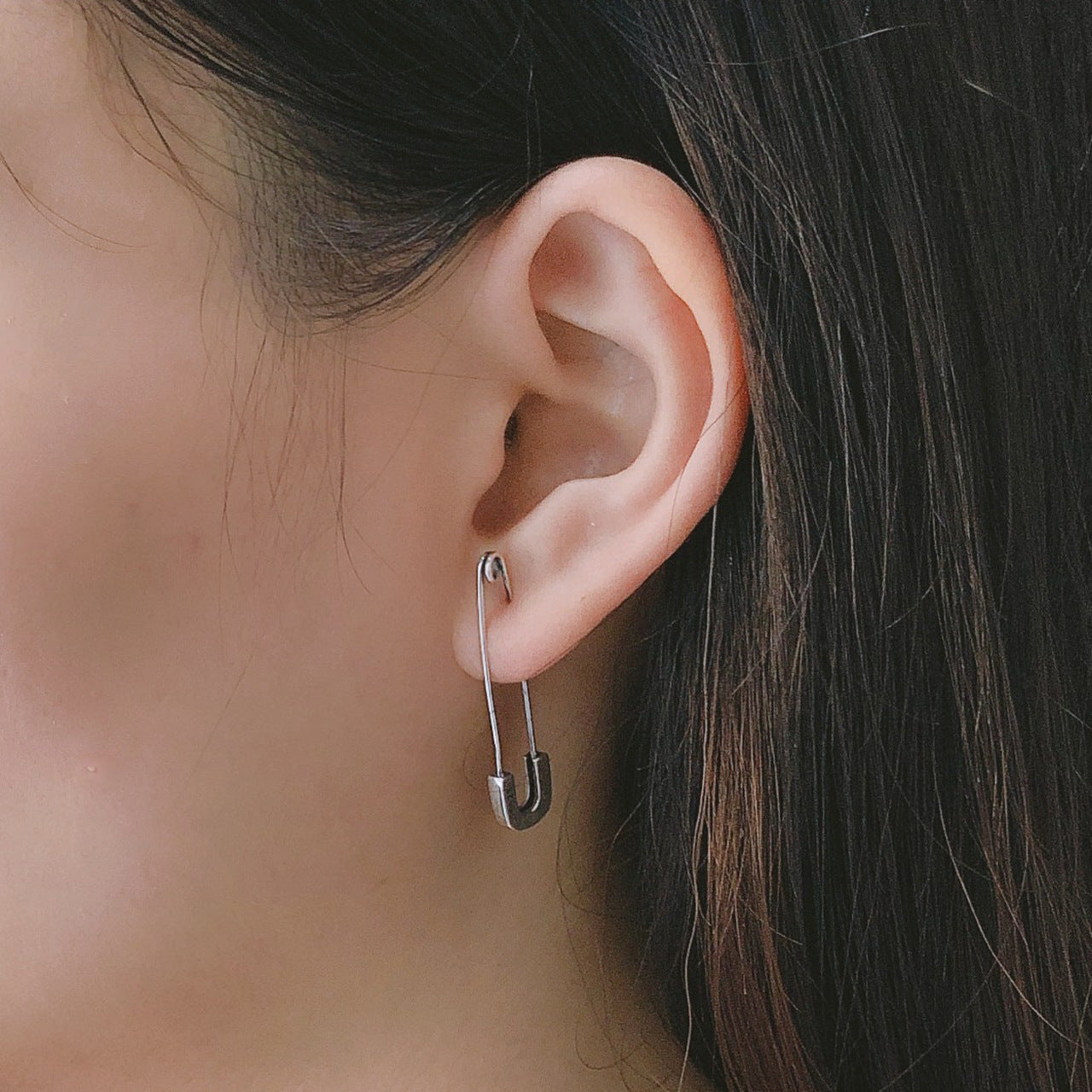 Vintage 925 Sterling Silver Teardrop Pin Earrings for Women