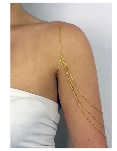 Pulsera con borlas hecha a mano, chapada en aleación, geométrica, brazalete para mujer
