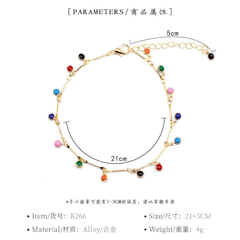 Sunflower Anklet for Women Minimalist Fashion Jewelry