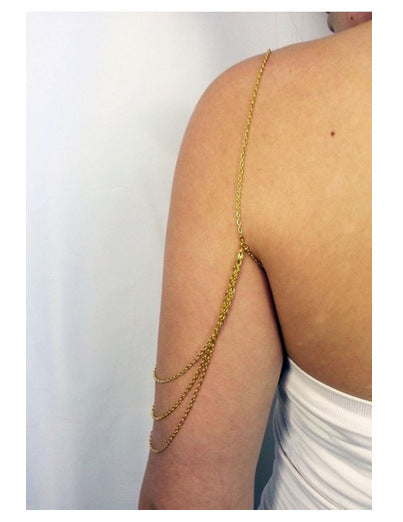 Pulsera con borlas hecha a mano, chapada en aleación, geométrica, brazalete para mujer