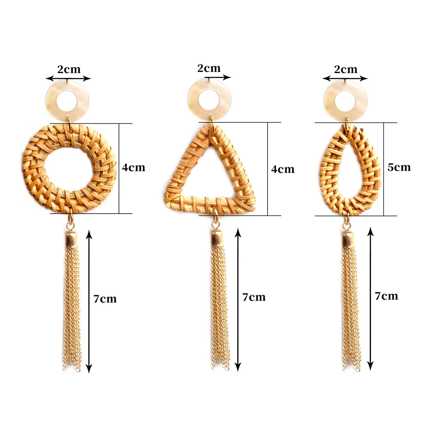 Woven Willow Pendant Necklace for Women Geometric Alloy Cross Chain Sweater Necklace