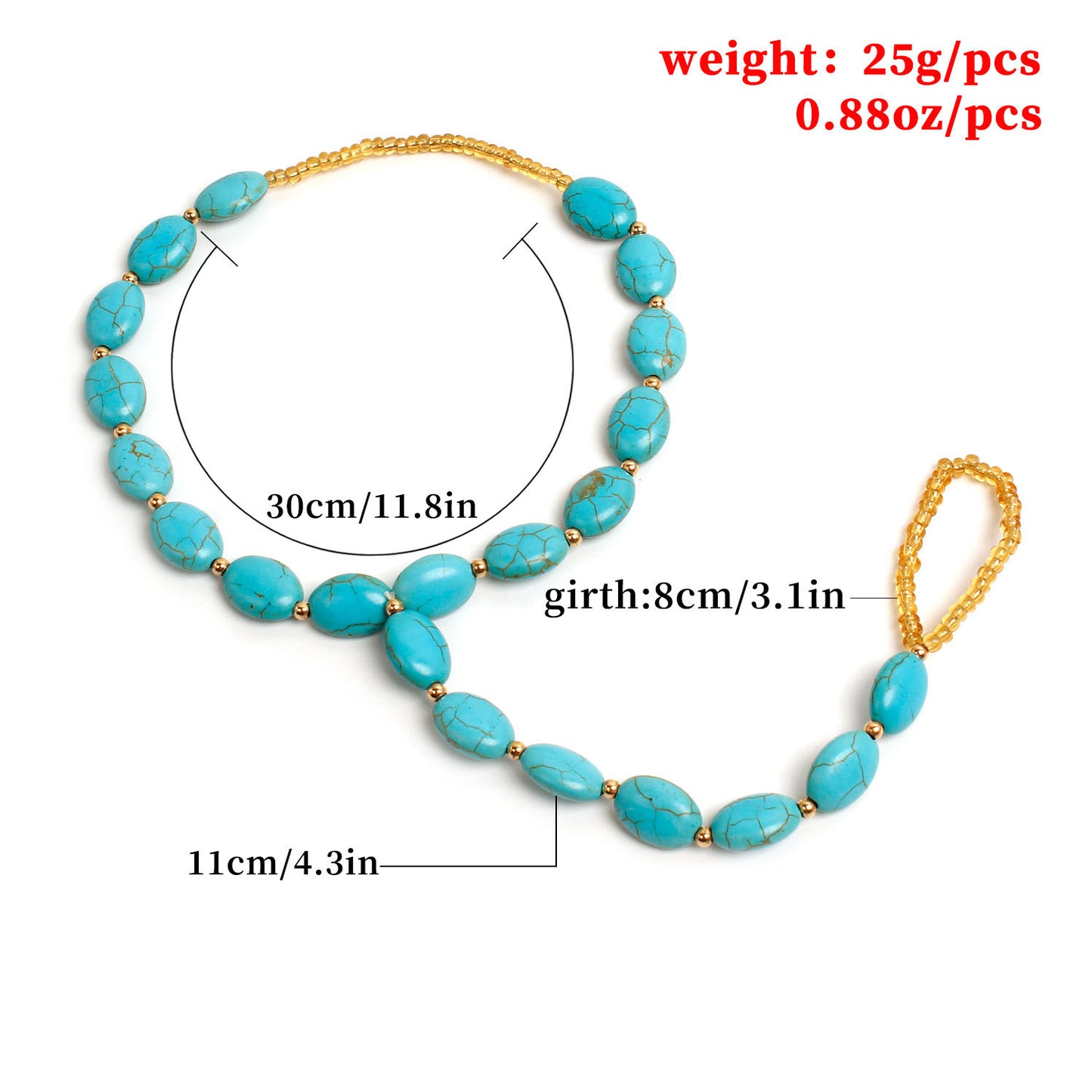 Teardrop Shape Alloy Anklet for Women