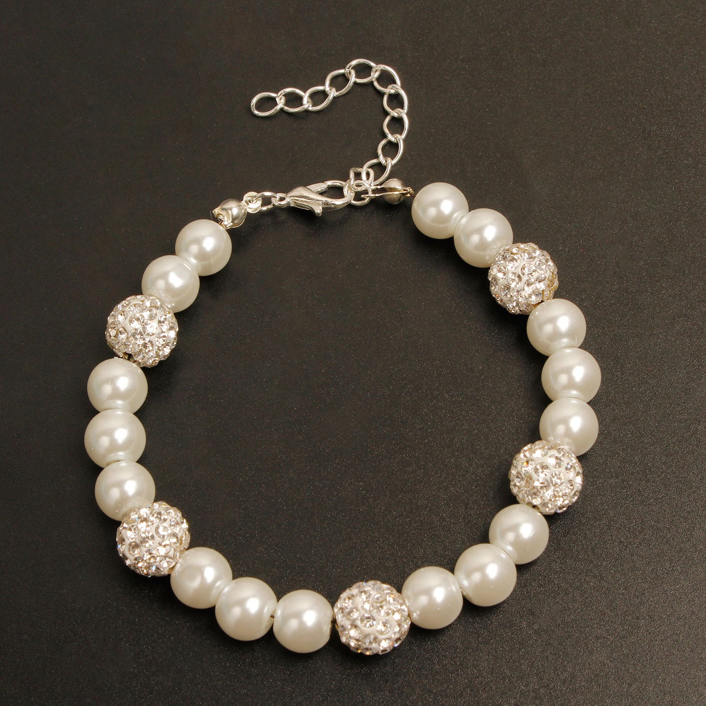 Minimalist Glass Pearl Pendant Bracelet for Women Fashion Jewelry