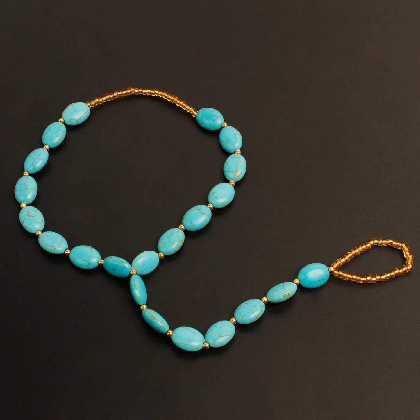 Teardrop Shape Alloy Anklet for Women