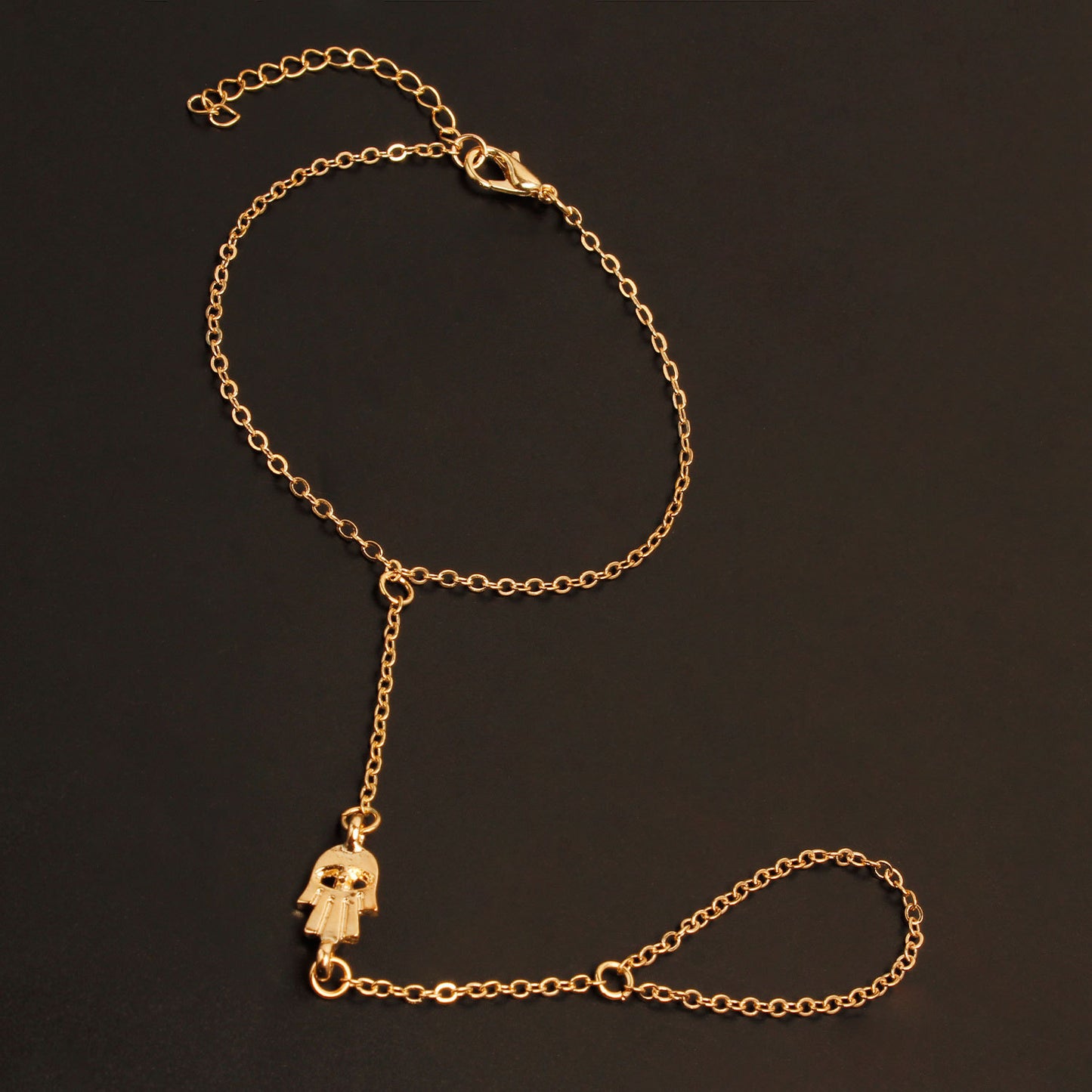 Minimalist Fatima Hand Bracelet for Women Geometric Faith Jewelry Hand Chain Fashion Accessory