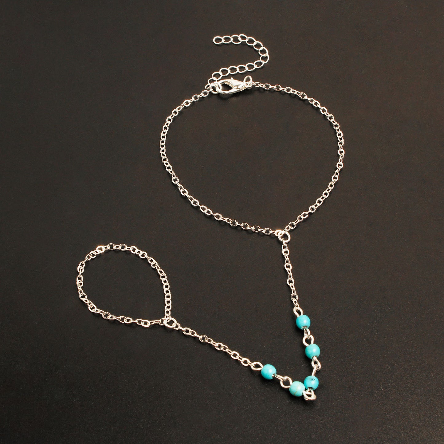 Pulsera de Cuentas Turquesa Geométrica Minimalista para Mujer Joyería de Moda Hecha a Mano