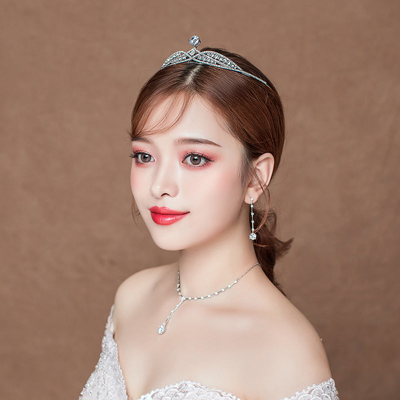 Set collana e orecchini Sweet Star Moon in ottone con intarsio in zirconi cubici, catena Singapore, gioielli placcati per la sposa