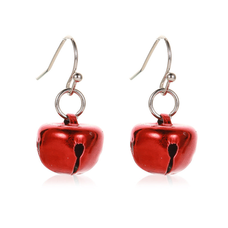 Set di collana con campanella natalizia da donna, gioielli con catena a croce in lega con ciondolo a campana, bracciale e orecchini, accessori natalizi