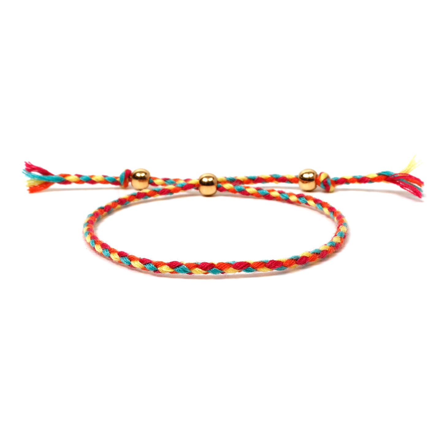 Pulsera de hilo trenzado colorida, hecha a mano, estilo geométrico, para mujer con opción de logo personalizado