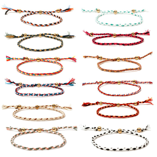 Pulsera de hilo geométrica para mujer, joyería de moda hecha a mano