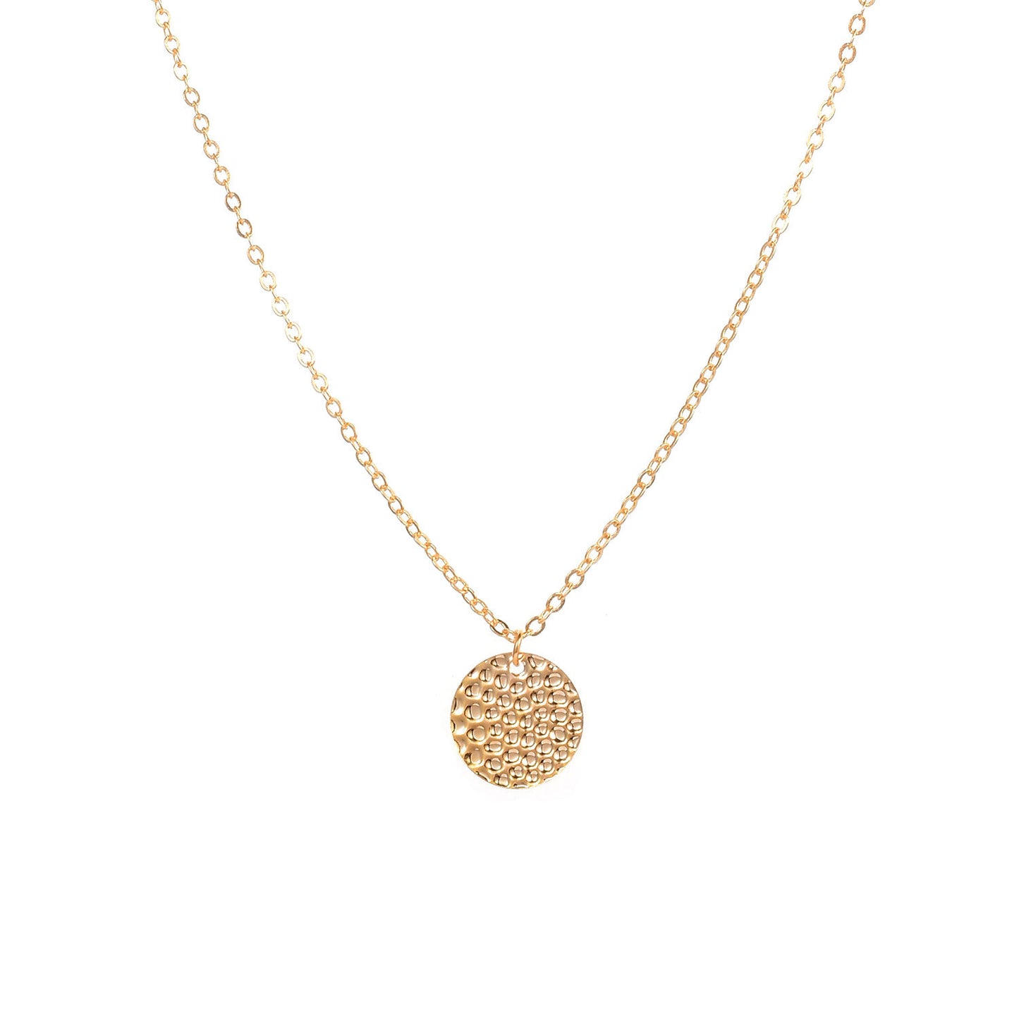 Minimalist Fashion Etched Geometric Alloy Pendant Necklace