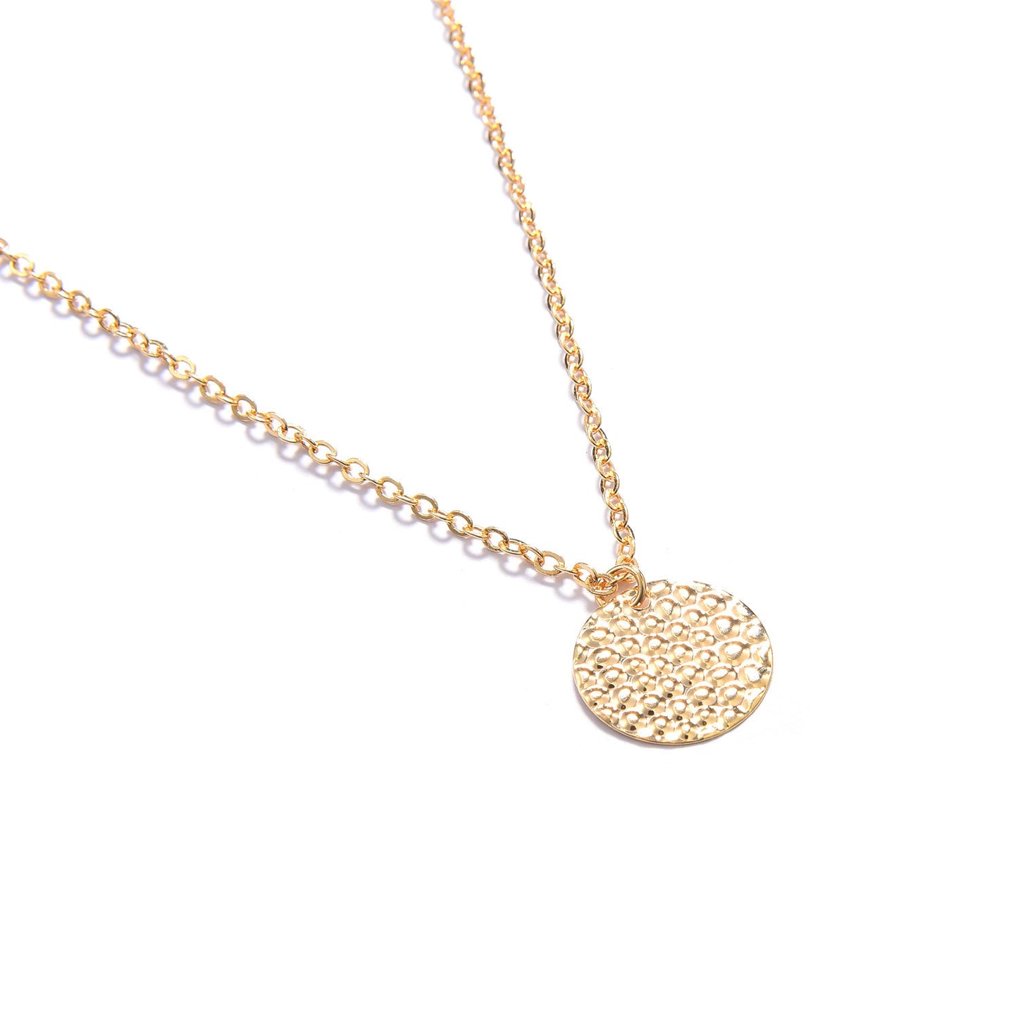Minimalist Fashion Etched Geometric Alloy Pendant Necklace