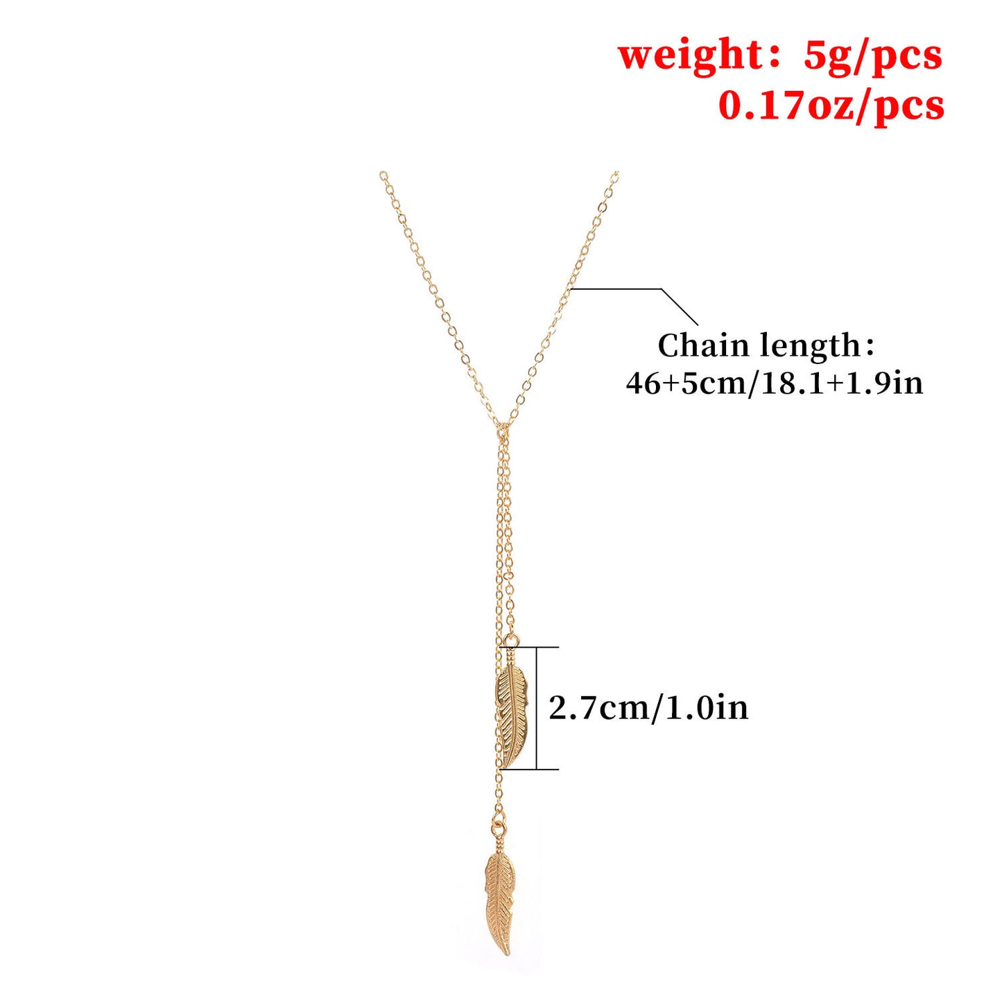 Minimalist Gold Tone Leaf Pendant Necklace for Women Short Clavicle Chain Cross Link Alloy Jewelry